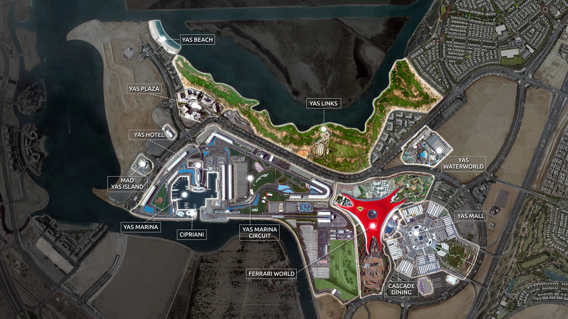 Souq Apartments for sale at Yas Golf Collection by Aldar Location Map